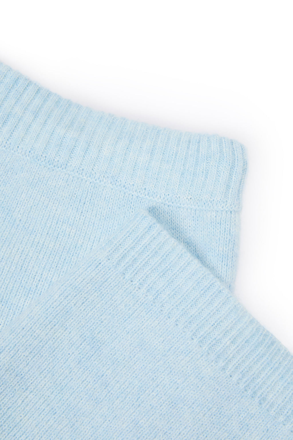 Chic Knit Mid-Rise Wide-Leg Joggers in Powder Blue