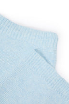 Chic Knit Mid-Rise Wide-Leg Joggers in Powder Blue