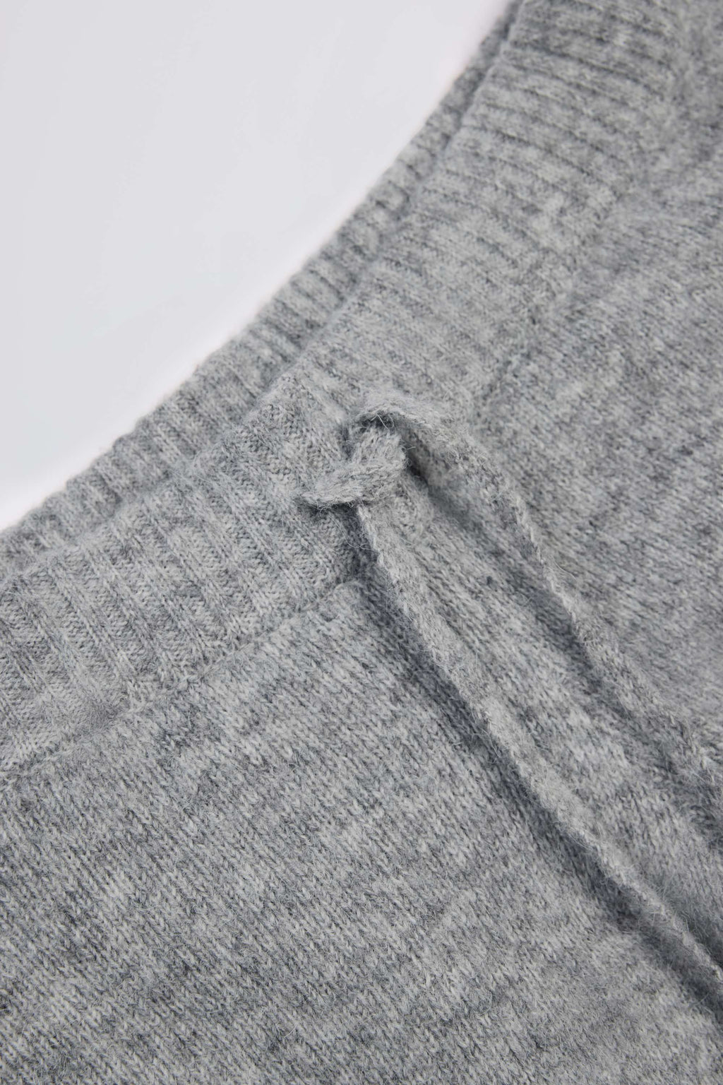 Chic Knit Mid-Rise Wide-Leg Joggers in Grey