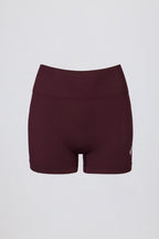 Chic Super Sculpt Seamless Mini Shorts in Burgundy