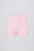 Chic Super Sculpt Seamless Mini Shorts in Soft Pink