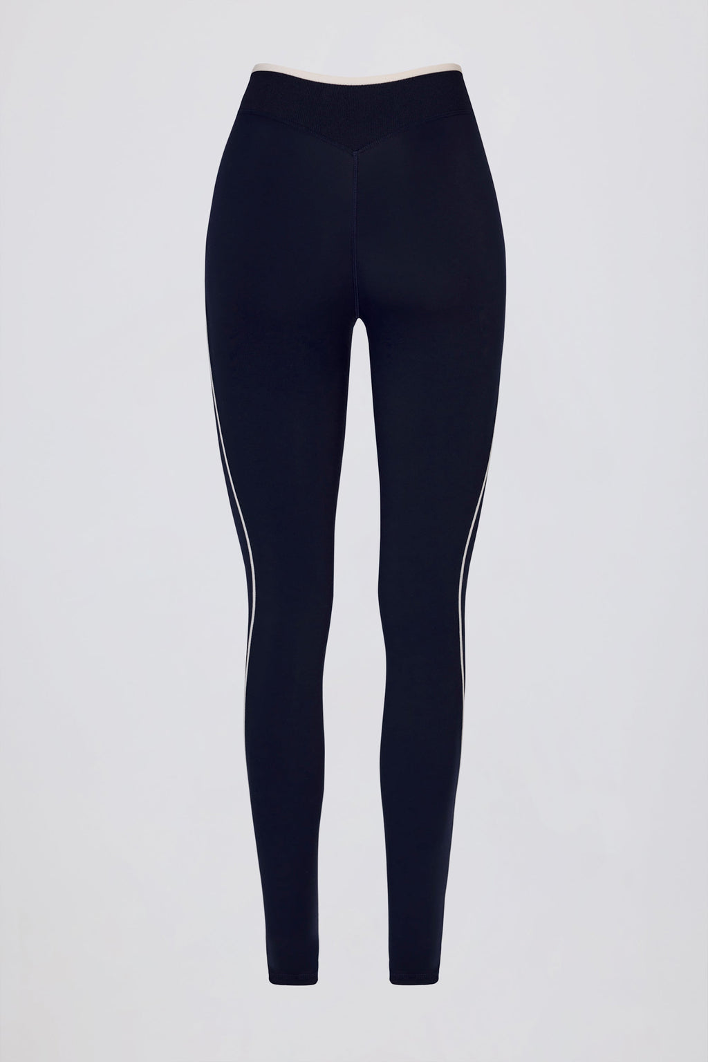 Chic Soft Active Crossover Contrast Leggings in Midnight
