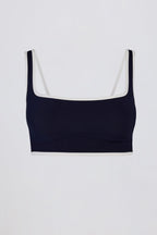 Chic Soft Active Contrast Sports Bra in Classic Navy