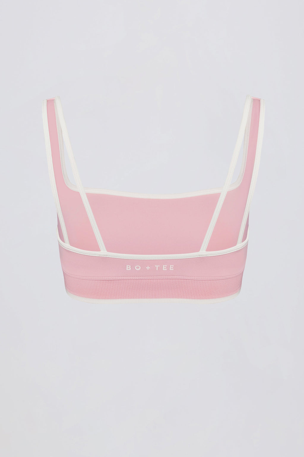 Chic Soft Active Contrast Sports Bra in Powder Pink