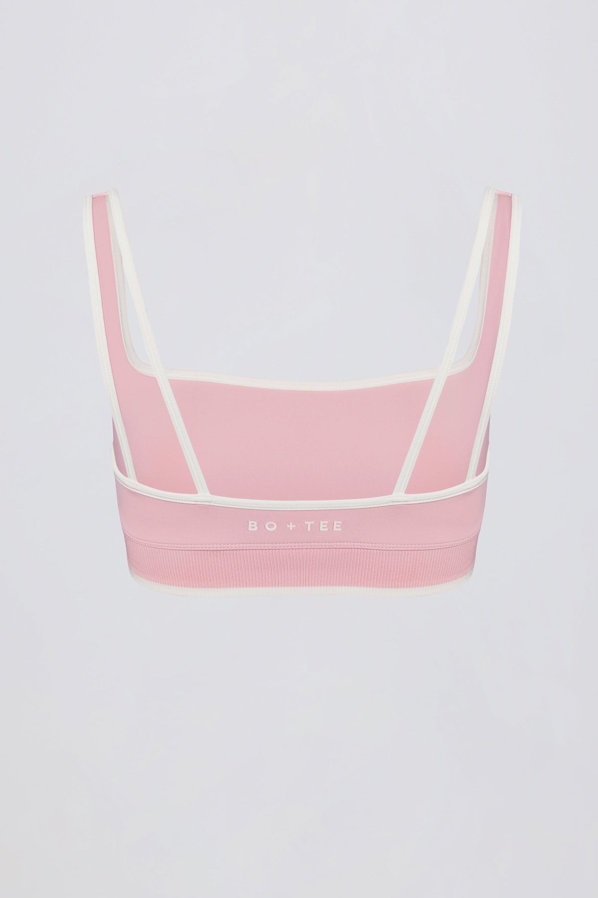 Chic Soft Active Contrast Sports Bra in Powder Pink