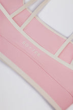 Chic Soft Active Contrast Sports Bra in Powder Pink