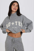Chic Soft Knit Oversized Jumper in Grey