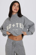 Chic Soft Knit Oversized Jumper in Grey