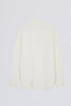 Chic Soft Knit Oversized Jumper in Coconut