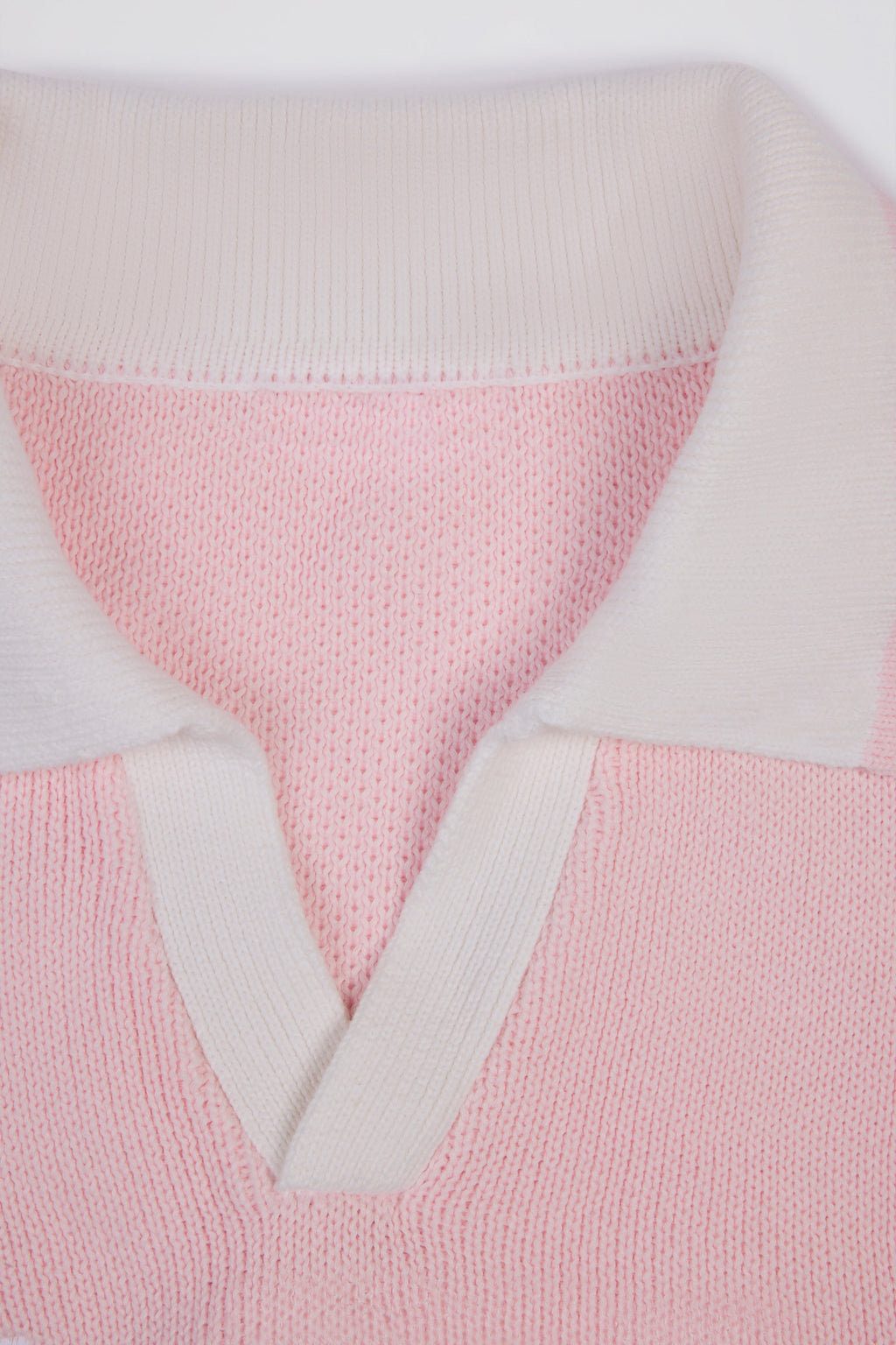 Chic Cotton Jersey Oversized V-Neck Jumper in Powder Pink