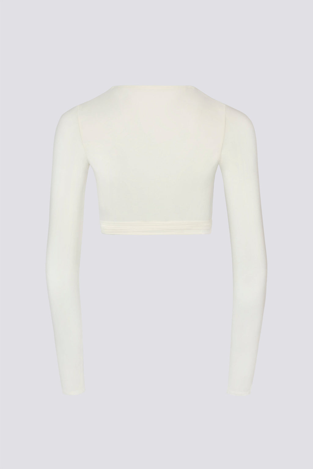 Chic Soft Jersey Wrap Crop Top in White