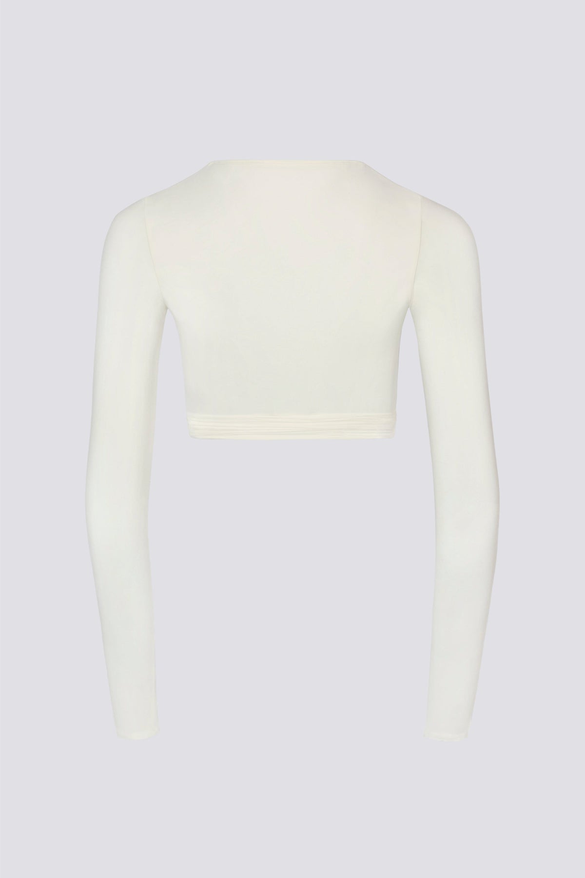 Chic Soft Jersey Wrap Crop Top in White