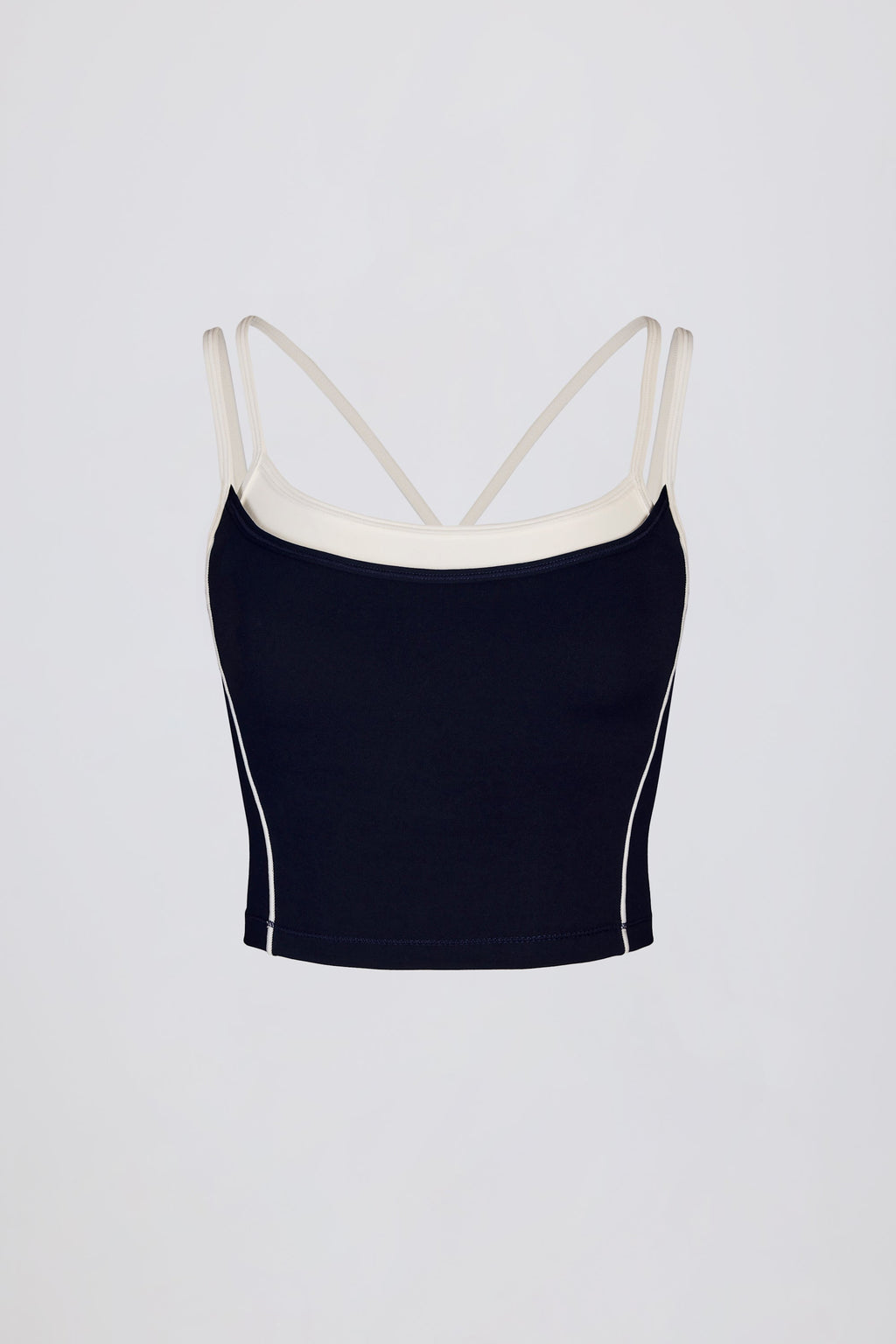 Chic Soft Active Layered Tank Top in Midnight