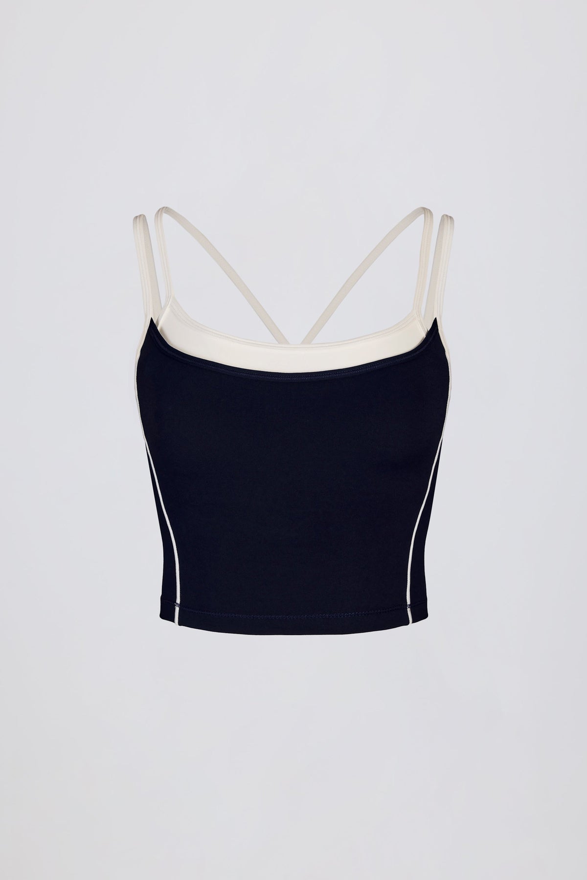 Chic Soft Active Layered Tank Top in Midnight