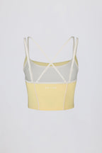 Chic Soft Active Layered Tank Top in Soft Yellow