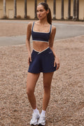 Chic Soft Active Crossover Mini Skort in Midnight