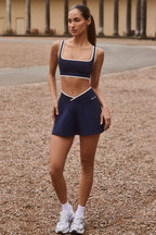 Chic Soft Active Crossover Mini Skort in Midnight