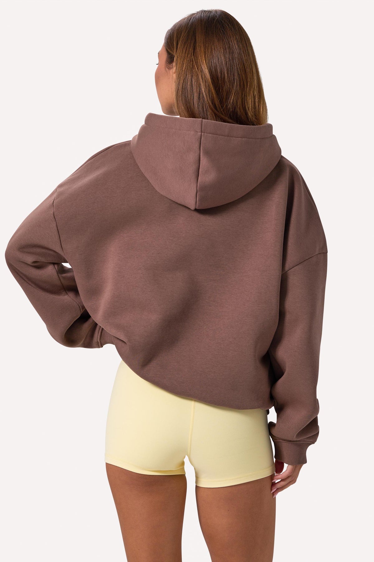 Chic Embroidered Oversized Hoodie in Cocoa