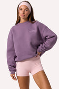 Chic Oversized Crew-Neck Jumper in Dusk
