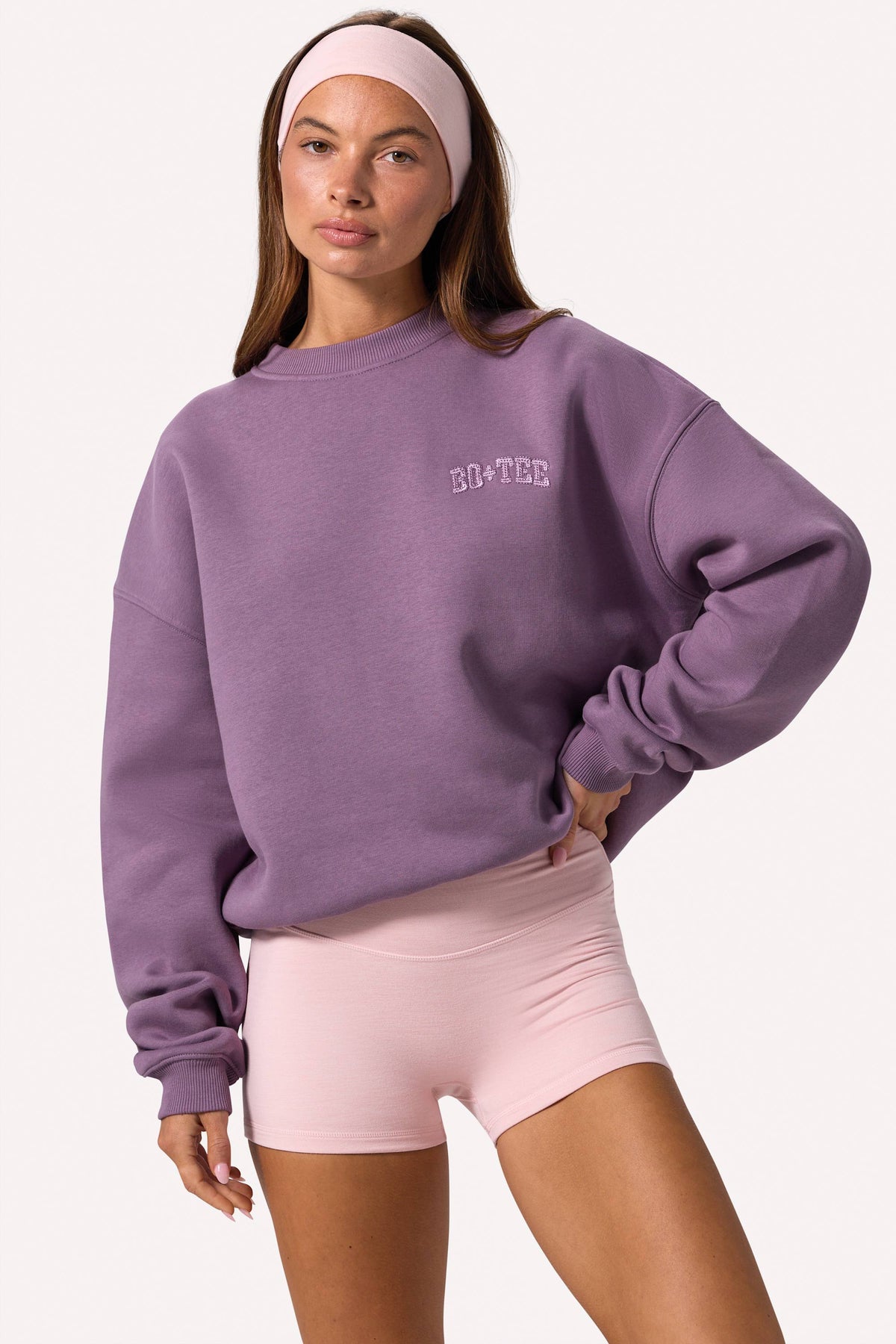 Chic Oversized Crew-Neck Jumper in Dusk