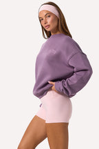 Chic Oversized Crew-Neck Jumper in Dusk