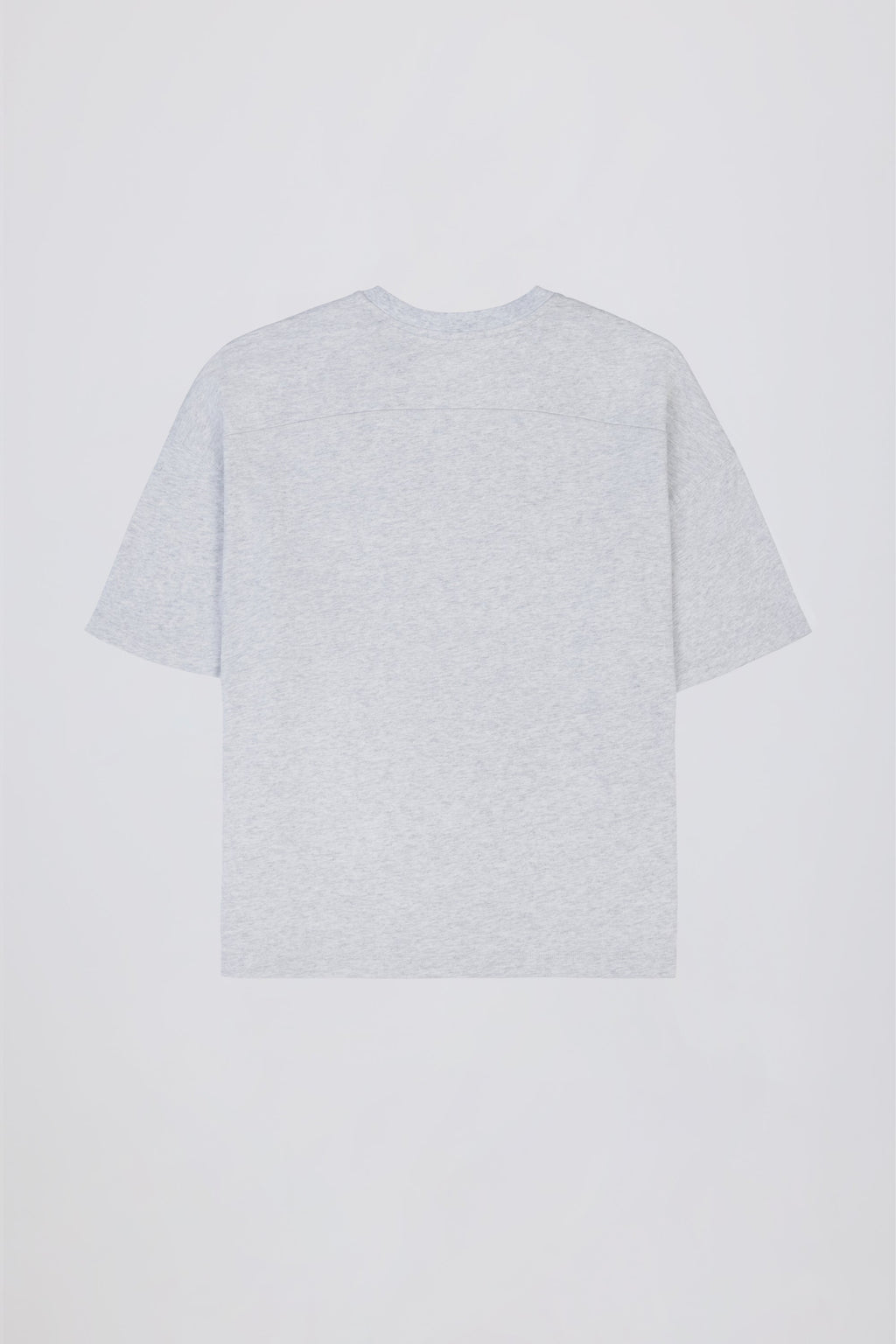 Chic Oversized Cotton-Jersey T-Shirt in Grey Marl