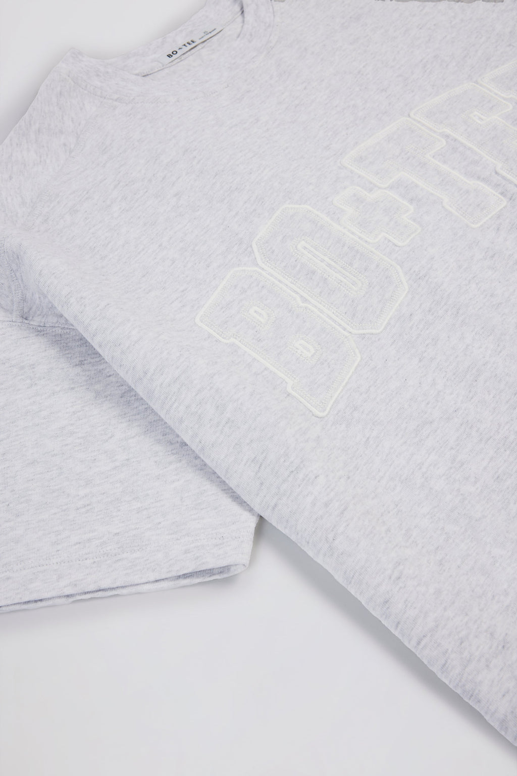 Chic Oversized Cotton-Jersey T-Shirt in Grey Marl