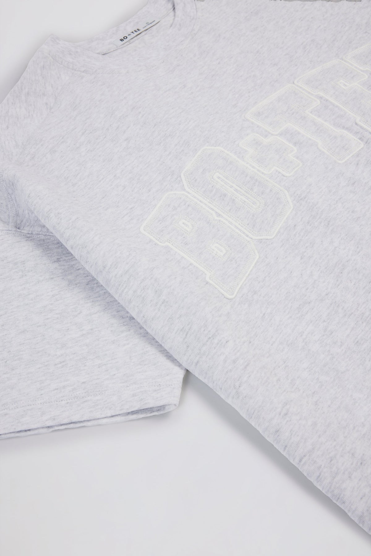 Chic Oversized Cotton-Jersey T-Shirt in Grey Marl