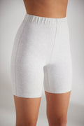 Chic Soft Cotton Biker Shorts in Grey