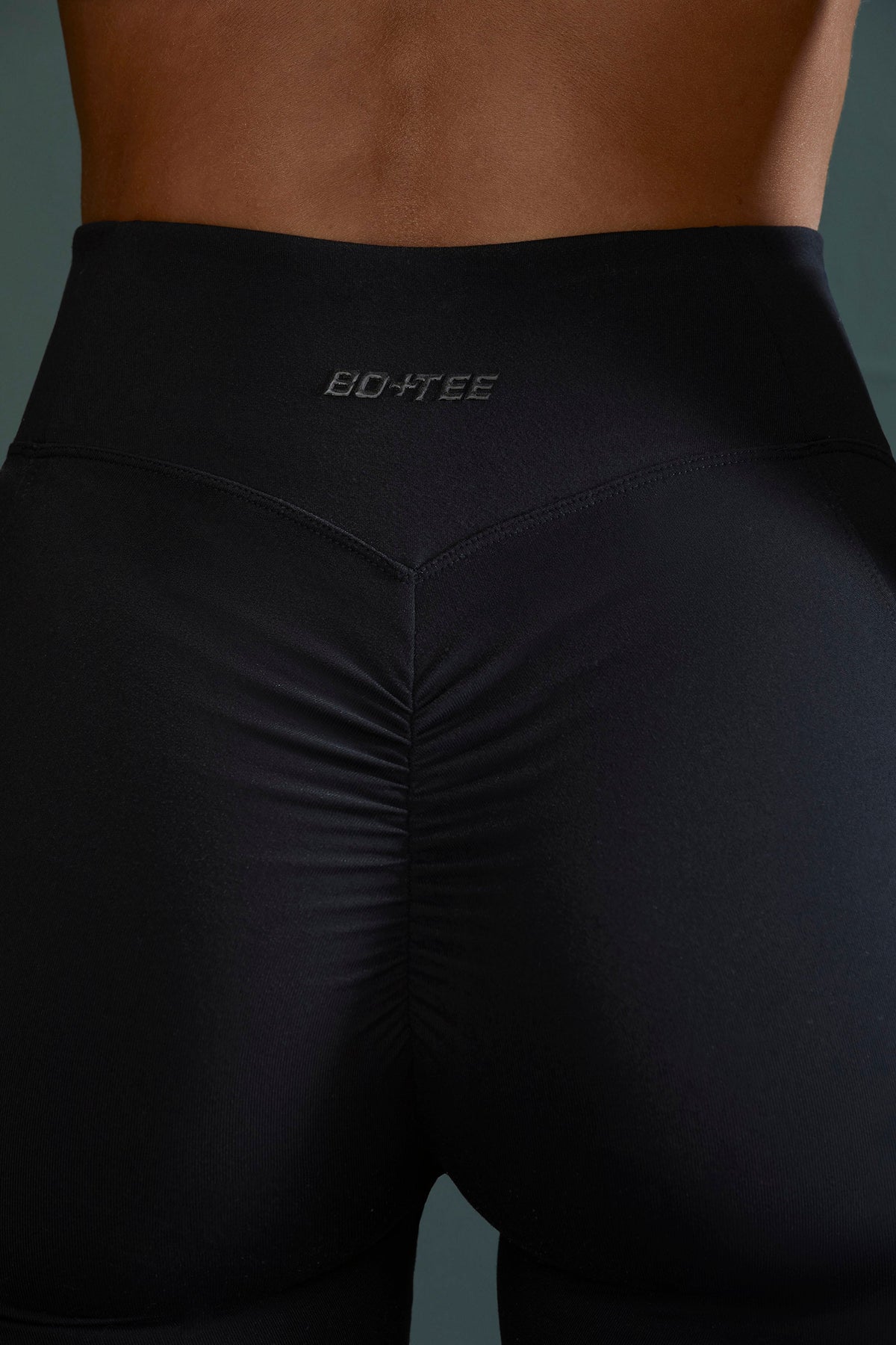 Chic Lightweight Seamless Wrap-Over High-Waist Leggings in Black