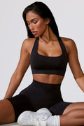Chic Cut Out Define Luxe Sports Bra in Black