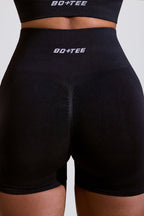 Chic High Waist Define Luxe Mini Shorts in Black