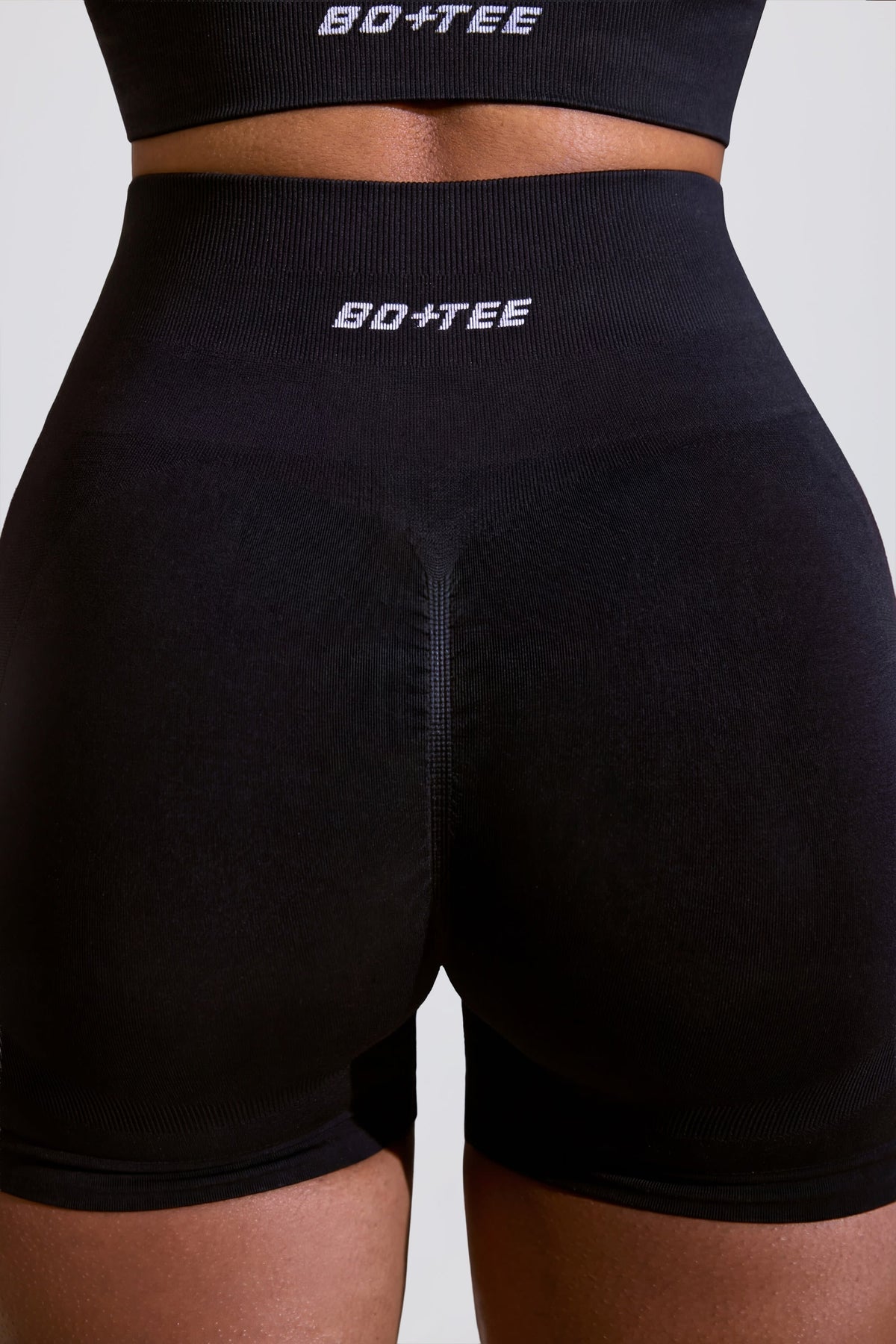 Chic High Waist Define Luxe Mini Shorts in Black