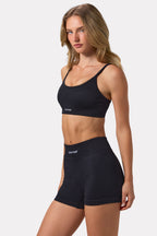 Chic FlexiRib Mini Shorts in Black