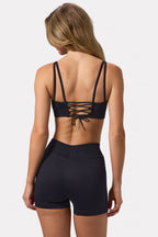 Chic FlexiRib Mini Shorts in Black
