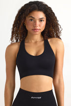 Chic FlexiRib Racerback Sports Bra in Black