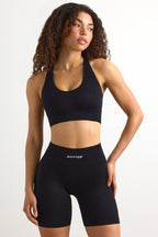 Chic FlexiRib Racerback Sports Bra in Black
