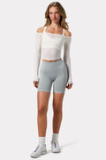 Chic Super Sculpt Seamless Biker Shorts in Grey
