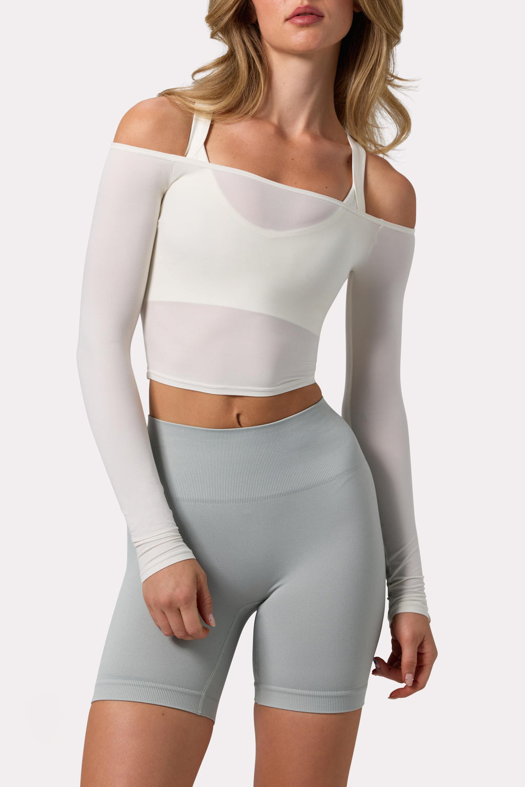 Chic Super Sculpt Seamless Biker Shorts in Grey
