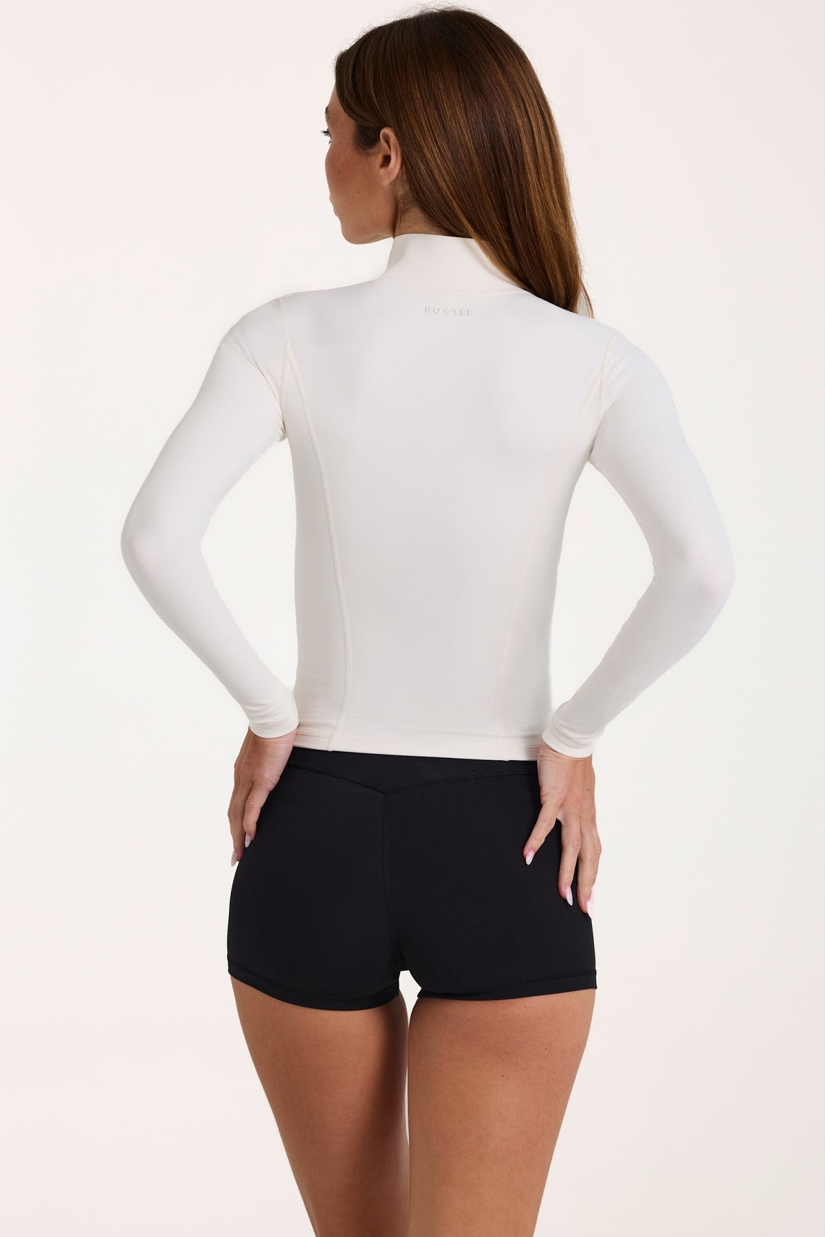 Chic Soft Active Zip-Up Jacket in Coconut