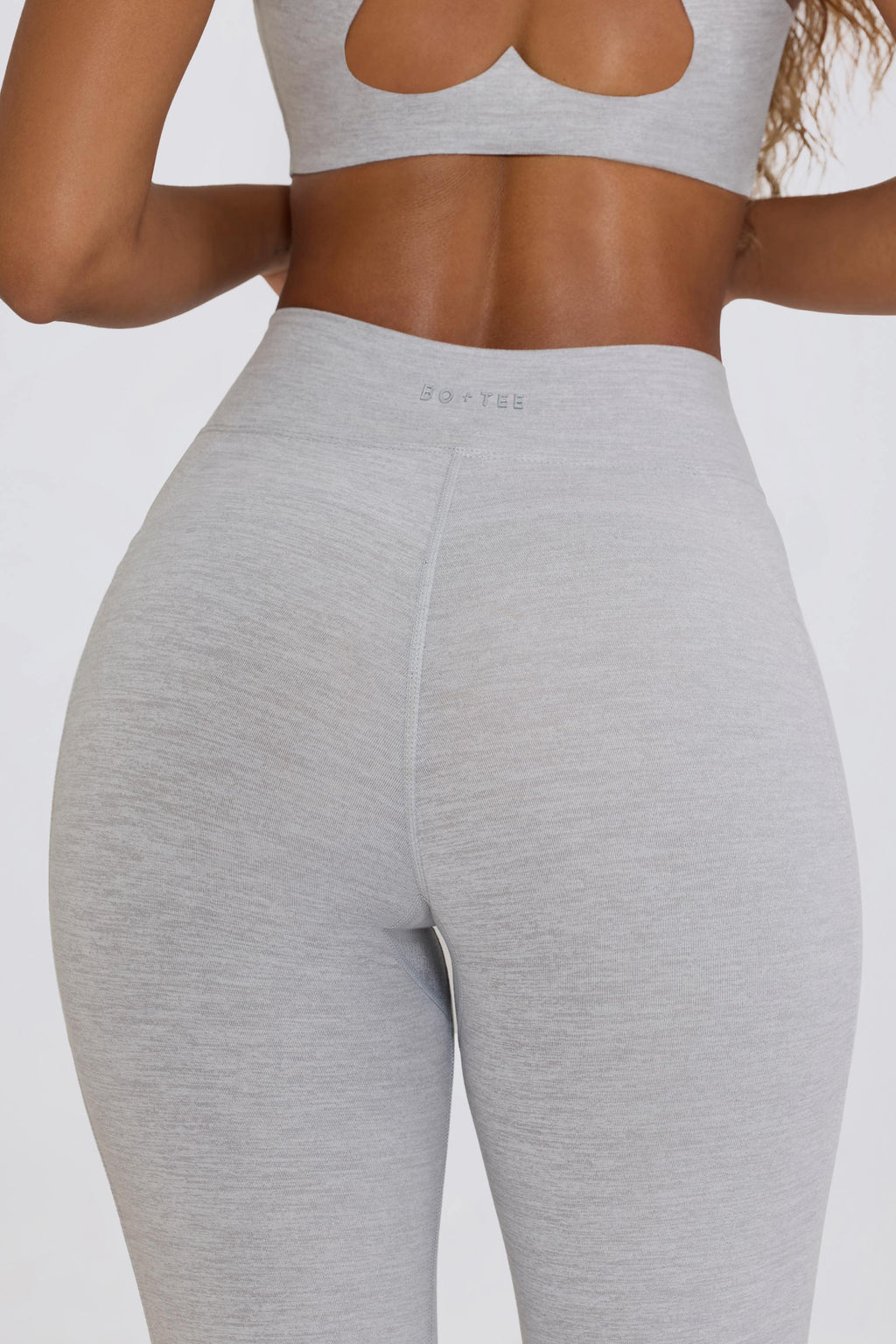 Chic Soft Active V-Waist Flared Leggings in Grey