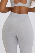 Chic Soft Active V-Waist Flared Leggings in Grey