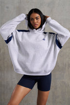Chic Cotton Fleece Oversized Hoodie in Heather Grey