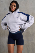 Chic Cotton Fleece Oversized Hoodie in Heather Grey