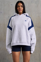Chic Cotton Fleece Oversized Hoodie in Heather Grey