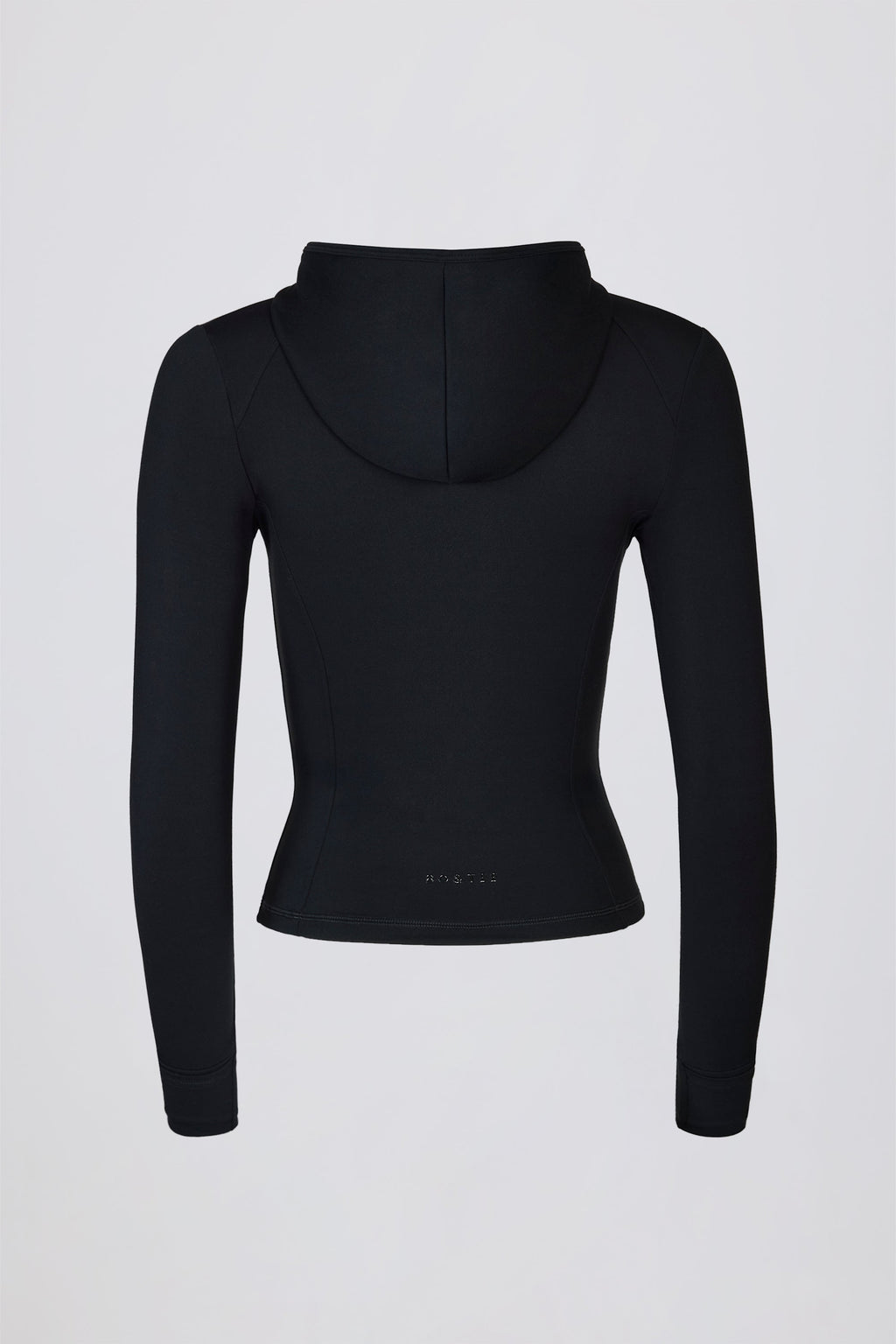 Chic Soft Active Hooded Mid-Layer Jacket in Black
