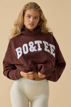Chic Oversized Hooded Sweatshirt in Mahogany