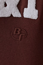 Chic Oversized Hooded Sweatshirt in Mahogany