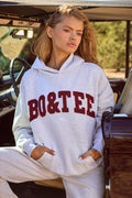 Chic Oversized Hooded Sweatshirt in Heather Grey