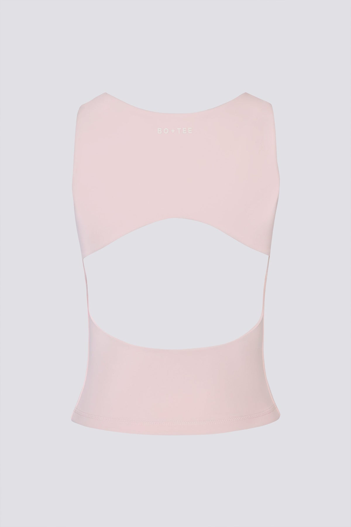 Chic Soft Active Boat-Neck Open-Back Tank Top in Ballet Pink